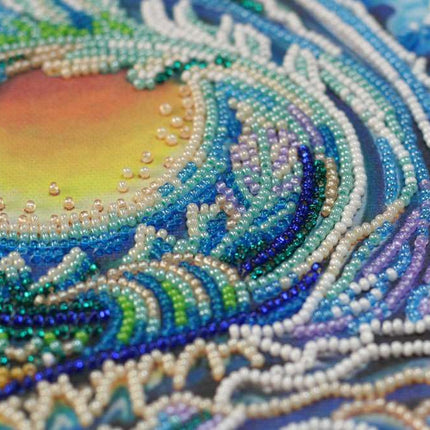 DIY Bead Embroidery Kit "Song of the Sea" 15.0"x9.8" / 38.0x25.0 cm