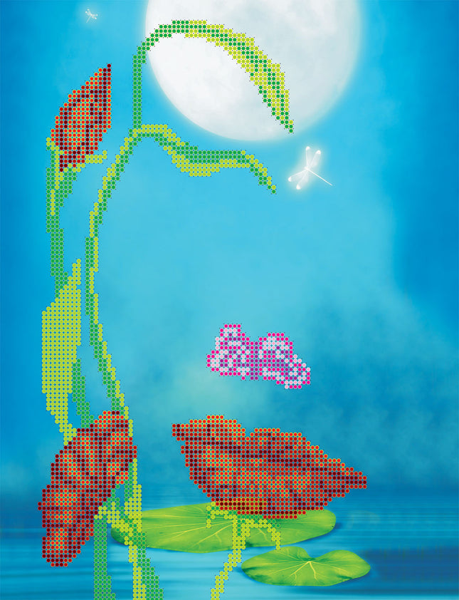 Canvas for bead embroidery "The Face Of Nature" 9.1"x11.8" / 23.0x30.0 cm