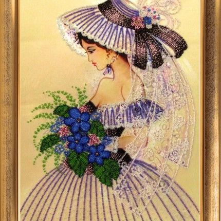 DIY Bead Embroidery Kit "Stranger" 14.6"x10.6" / 37.0x27.0 cm