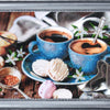 DIY Bead Embroidery Kit "Coffee and Vanilla" 8.7"x15.4" (22.0x39.0 cm)