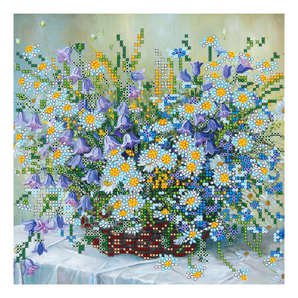 Canvas for bead embroidery "Tender Morning" 7.9"x7.9" / 20.0x20.0 cm