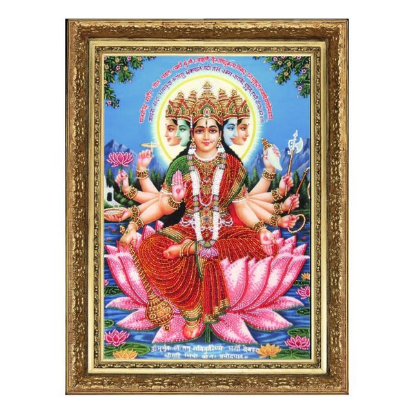 DIY Bead Embroidery Kit "Gayatri" 14.2"x9.4" / 36.0x24.0 cm