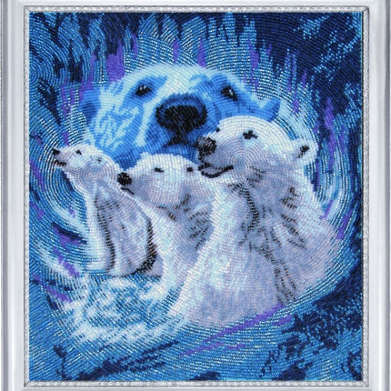 DIY Bead Embroidery Kit "Nothern Lights" 11.8"x11.0" / 30.0x28.0 cm