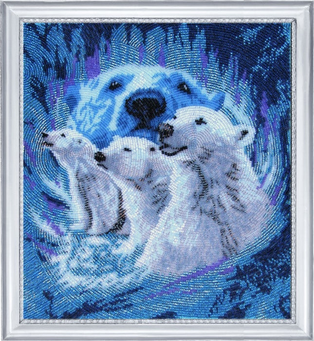 DIY Bead Embroidery Kit "Nothern Lights" 11.8"x11.0" / 30.0x28.0 cm