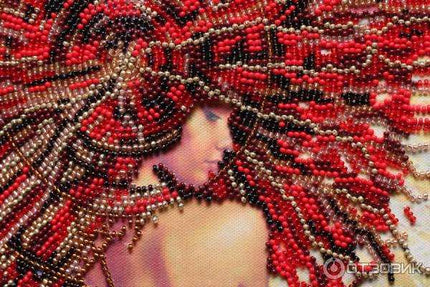 DIY Bead Embroidery Kit "Vivian" 10.2"x11.8" / 26.0x30.0 cm