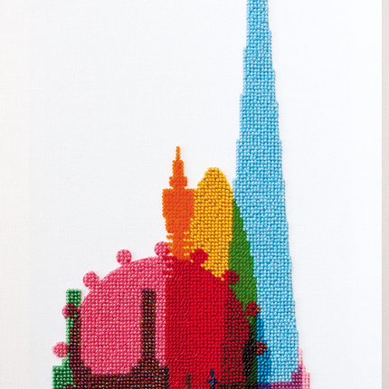 DIY Bead Embroidery Kit "New London" 9.4"x13.4" / 24.0x34.0 cm