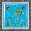 DIY Bead Embroidery Kit "Fish – 2" 9.1"x9.1" / 23.0x23.0 cm