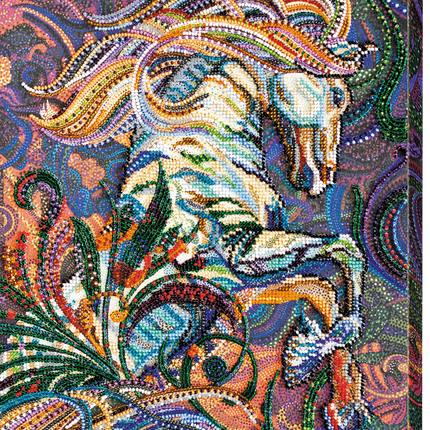 DIY Bead Embroidery Kit "Triumph" 10.6"x16.1" / 27.0x41.0 cm