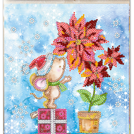 DIY Bead Embroidery Kit "Winter miracle"  5.9"x5.9" / 15.0x15.0 cm