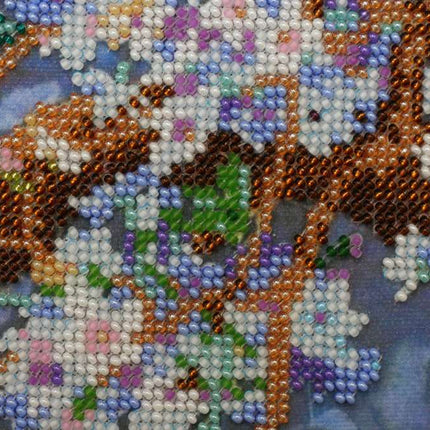 DIY Bead Embroidery Kit "Blossom" 14.2"x10.6" / 36.0x27.0 cm