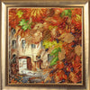 Bead DIY Embroidery Kit "Golden Leaf Fall" 10.6"x10.6"/ 27.0x27.0 cm