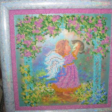 Canvas for bead embroidery "At Dawn" 7.9"x7.9" / 20.0x20.0 cm
