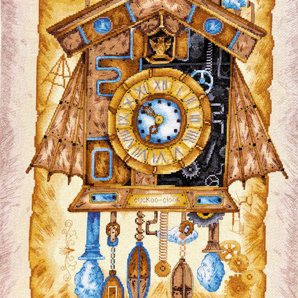 DIY Cross Stitch Kit "Cuckoo clock" 15.7"x21.3"
