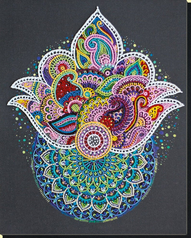 DIY Bead Embroidery Kit "Contemplating…" 11.8"x14.6" / 30.0x37.0 cm