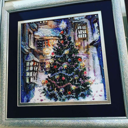 DIY Bead Embroidery Kit "Holliday under the windows" 11.8"x11.8" / 30.0x30.0 cm
