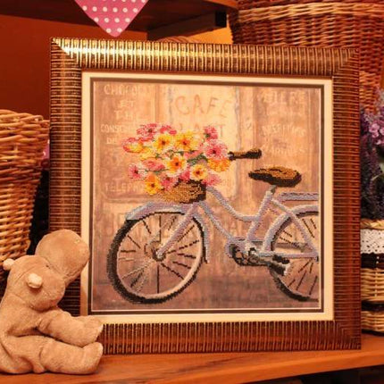 Canvas for bead embroidery "Summer Trip" 11.8"x11.8" / 30.0x30.0 cm