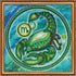 DIY Bead Embroidery Kit "Scorpio" 8.7"x8.7" / 22.0x22.0 cm