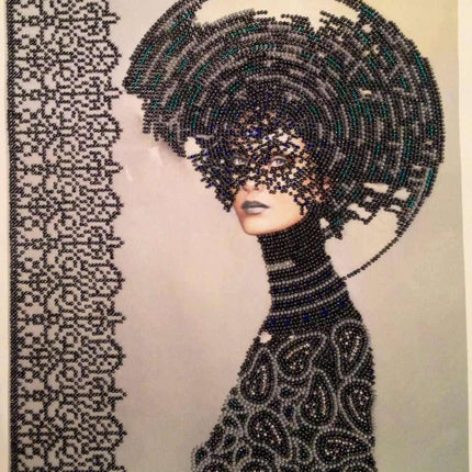 DIY Bead Embroidery Kit "Morgana" 10.2"x11.8" / 26.0x30.0 cm