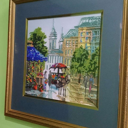Canvas for bead embroidery "The Journey" 7.9"x7.9" / 20.0x20.0 cm