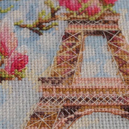 DIY Cross Stitch Kit "Morning in Paris" 6.7"x9.8"
