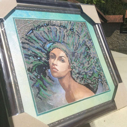 DIY Bead Embroidery Kit "The Four Elements – Air" 12.6"x12.6" / 32.0x32.0 cm