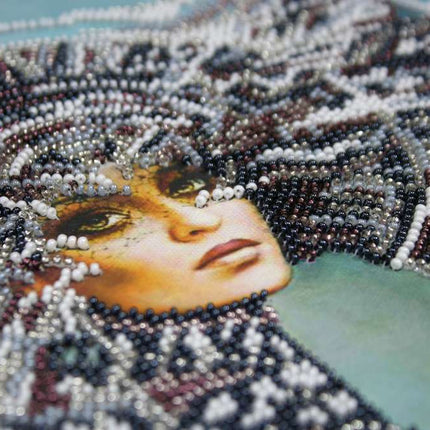 DIY Bead Embroidery Kit "Selena" 10.2"x11.8" / 26.0x30.0 cm