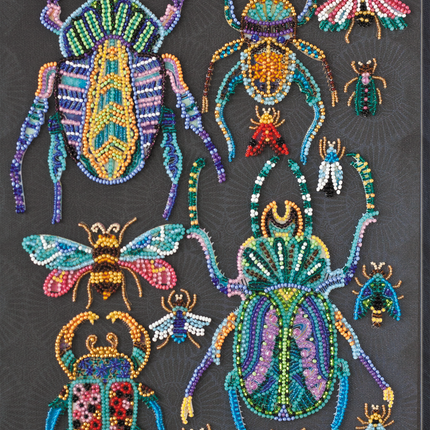 DIY Bead Embroidery Kit "Beetles" 9.4"x13.0" / 24.0x33.0 cm