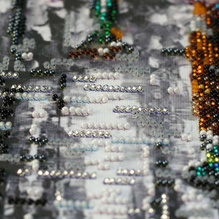 DIY Bead Embroidery Kit "Welcome moment" 11.0"x14.6" / 28.0x37.0 cm