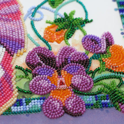 DIY Bead Embroidery Kit "Heart's-ease" 16.5"x11.8" / 42.0x30.0 cm
