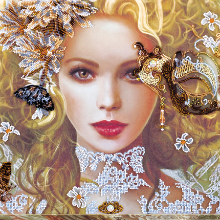 DIY Bead Embroidery Kit "A stranger" 19.7"x12.2" / 50.0x31.0 cm