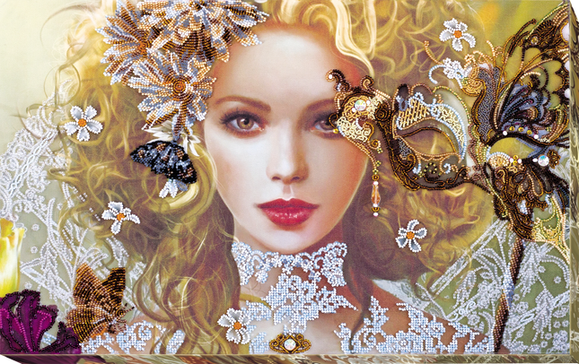 DIY Bead Embroidery Kit "A stranger" 19.7"x12.2" / 50.0x31.0 cm