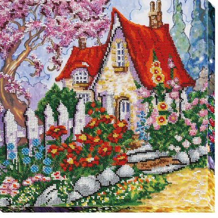 DIY Bead Embroidery Kit "Fabulous summer" 11.8"x11.8" / 30.0x30.0 cm