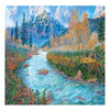 Canvas for bead embroidery "Rest at river" 11.8"x11.8" / 30.0x30.0 cm