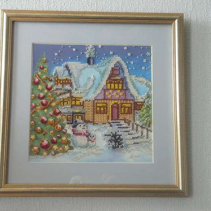 Canvas for bead embroidery "Winter Tale" 7.9"x7.9" / 20.0x20.0 cm