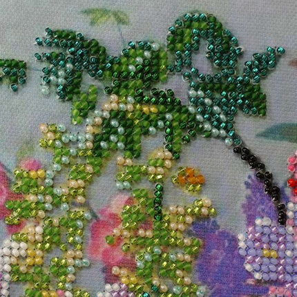 DIY Bead Embroidery Kit "Purple twilight" 12.6"x10.2" / 32.0x26.0 cm