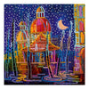 Canvas for bead embroidery "In the night" 7.9"x7.9" / 20.0x20.0 cm