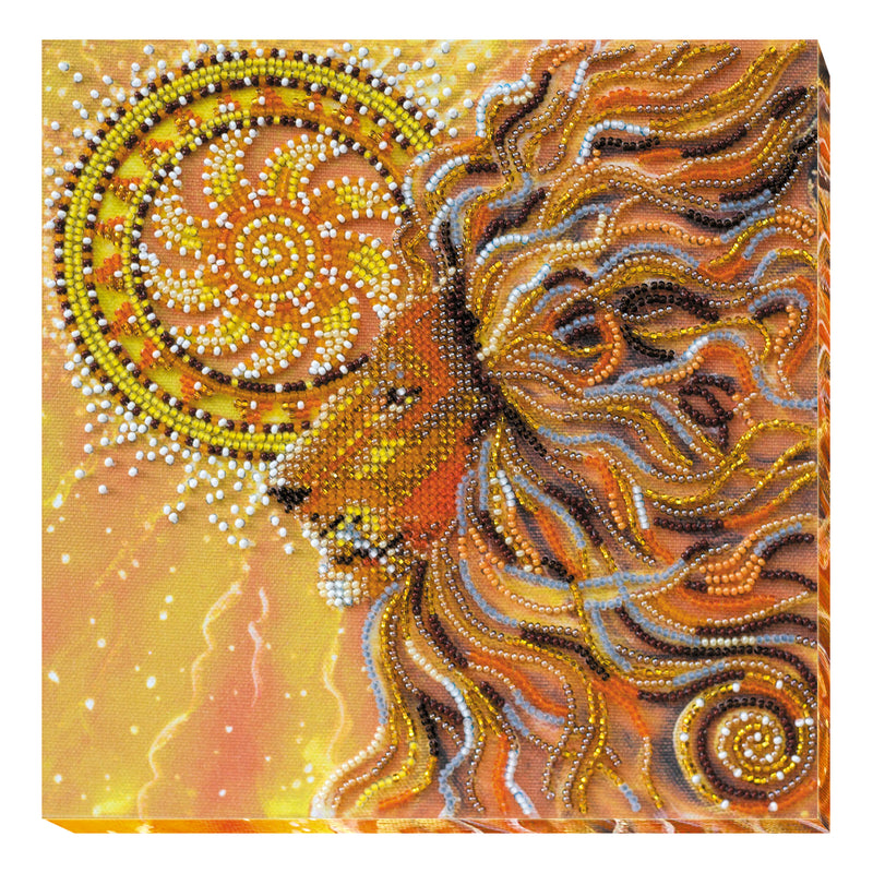 DIY Bead Embroidery Kit "Sunny lion"