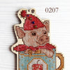 DIY Cross stitch kit on wood "Taras" 3.1x4.3 in / 8.0x11.0 cm