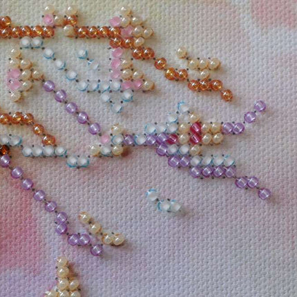 DIY Bead Embroidery Kit "Sunrise song - 2" 7.1"x14.2" / 18.0x36.0 cm