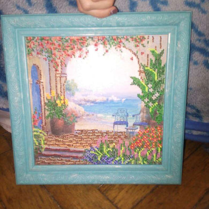 Canvas for bead embroidery "Backwater" 7.9"x7.9" / 20.0x20.0 cm