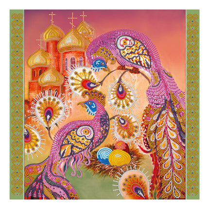 Canvas for bead embroidery "Easter story-3" 11.8"x11.8" / 30.0x30.0 cm
