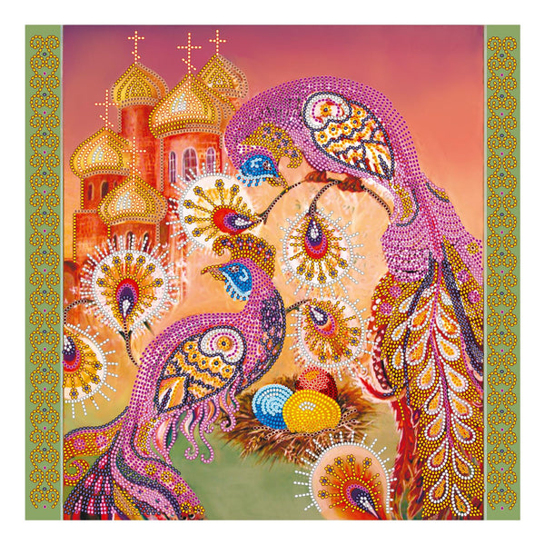 Canvas for bead embroidery "Easter story-3" 11.8"x11.8" / 30.0x30.0 cm