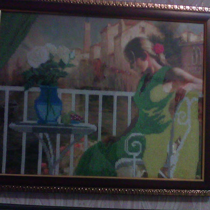 Canvas for bead embroidery "Morning in Venice" 11.8"x11.8" / 30.0x30.0 cm