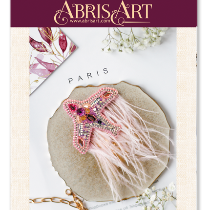 Beadwork kit for creating brooch "Airplane"