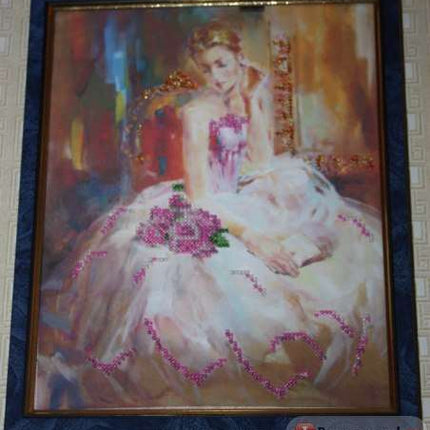 DIY Bead Embroidery Kit "Libretto" 8.9"x11.0" / 22.5x28.0 cm