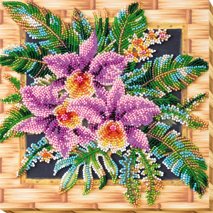 DIY Bead Embroidery Kit "Cattleya"