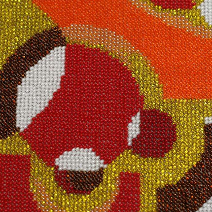 DIY Bead Embroidery Kit "Sunny day" 12.6"x12.6" / 32.0x32.0 cm