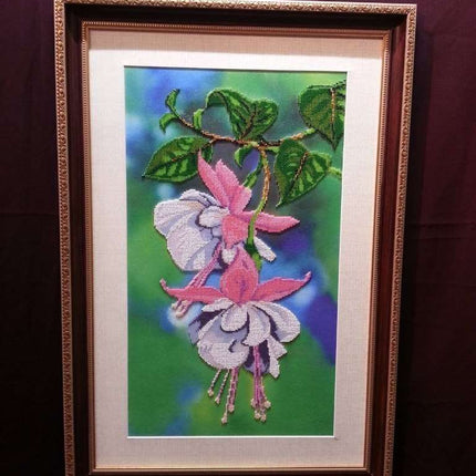 DIY Bead Embroidery Kit "Fuchsia – 1" 12.6"x22.0" / 32.0x56.0 cm