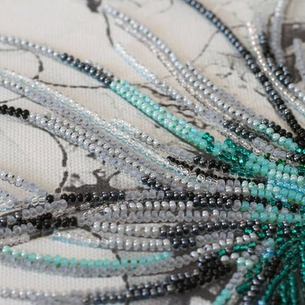 DIY Bead Embroidery Kit "Aquamarine" 11.0"x13.8" / 28.0x35.0 cm