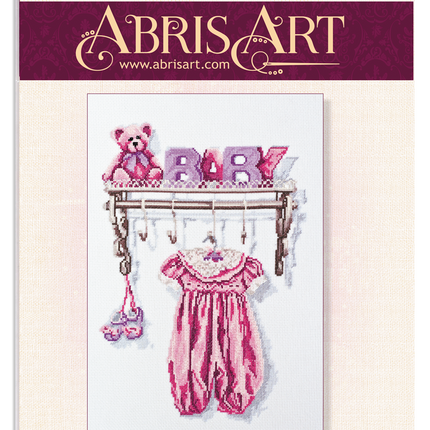 DIY Cross Stitch Kit "Baby. Girl" 9.1"x12.8"